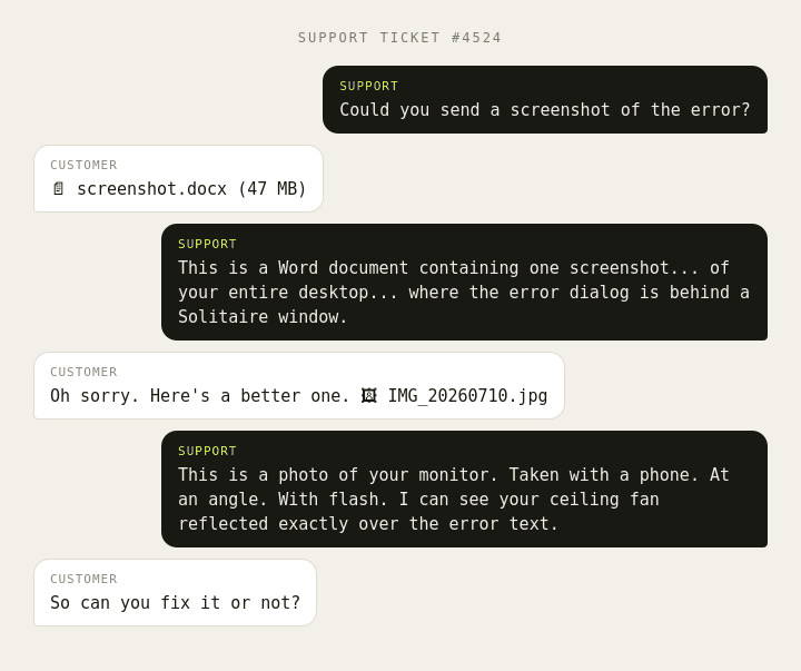 Chat joke: screenshot pasted in a .docx