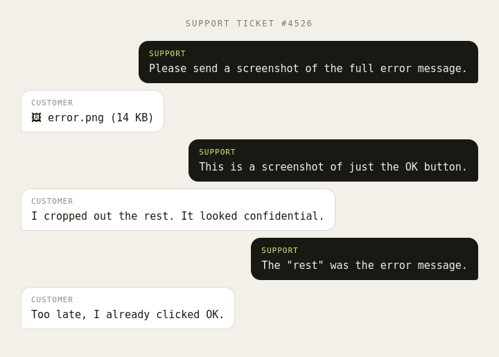 Chat joke: screenshot cropped at the OK button